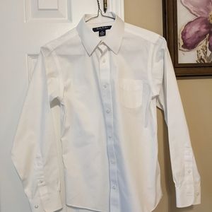 Brooks Brothers boys size 12 white button down collared shirt